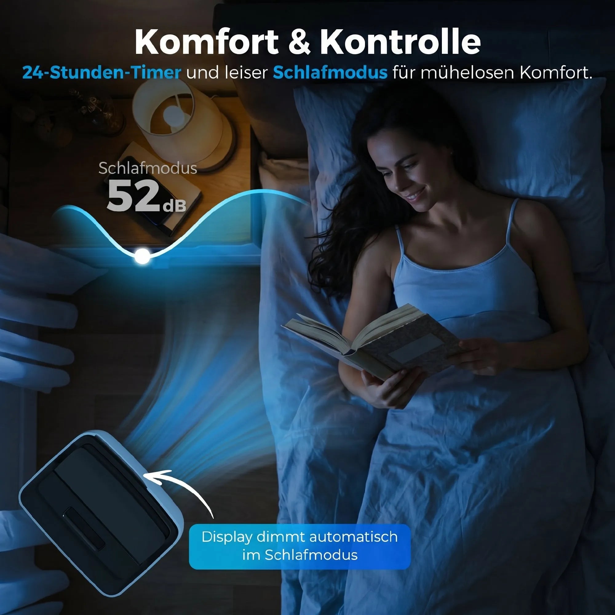 Mobilus oro kondicionierius 12000 BTU, 4-in-1 funkcija, WiFi, valdymo balsu palaikymas, baltas
