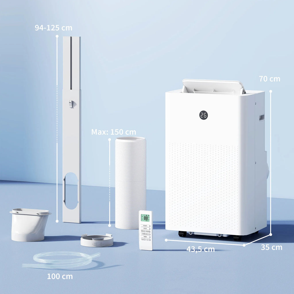 Mobilus oro kondicionierius 12000 BTU 4-in-1 su WiFi valdymu, baltas