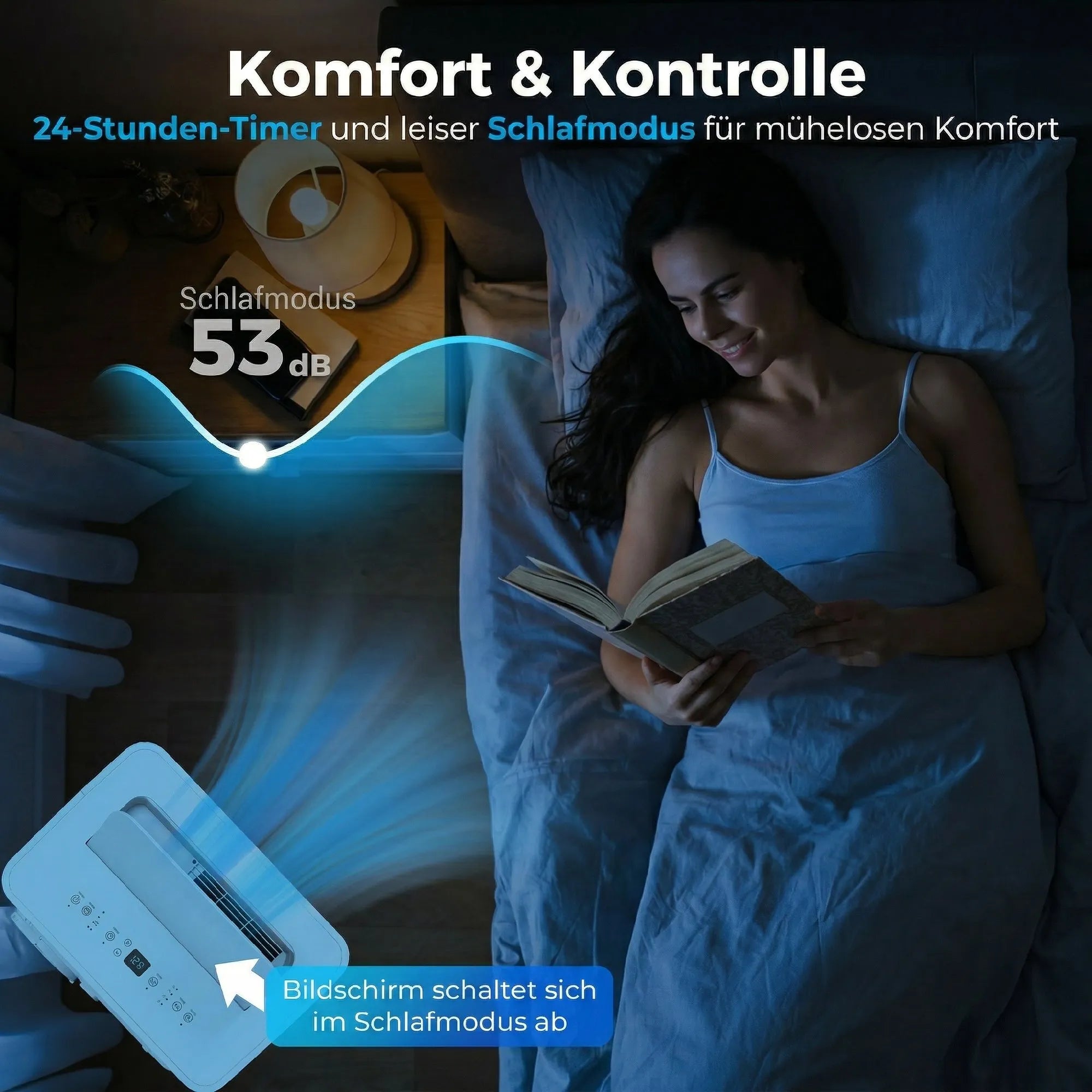 Mobilus oro kondicionierius 12000 BTU 4-in-1 su WiFi valdymu, baltas