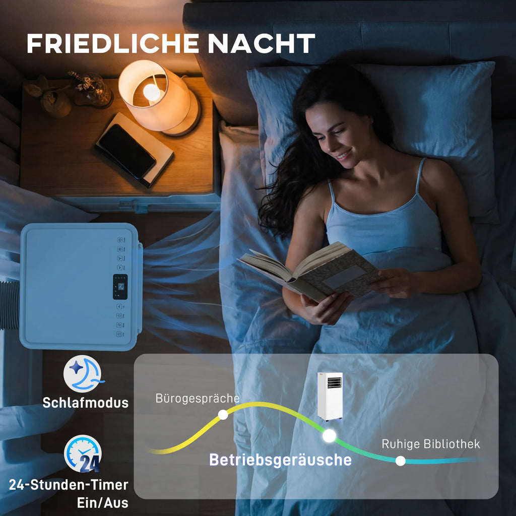 Mobilus oro kondicionierius 3-in-1, 9000 BTU, 28 m², baltas