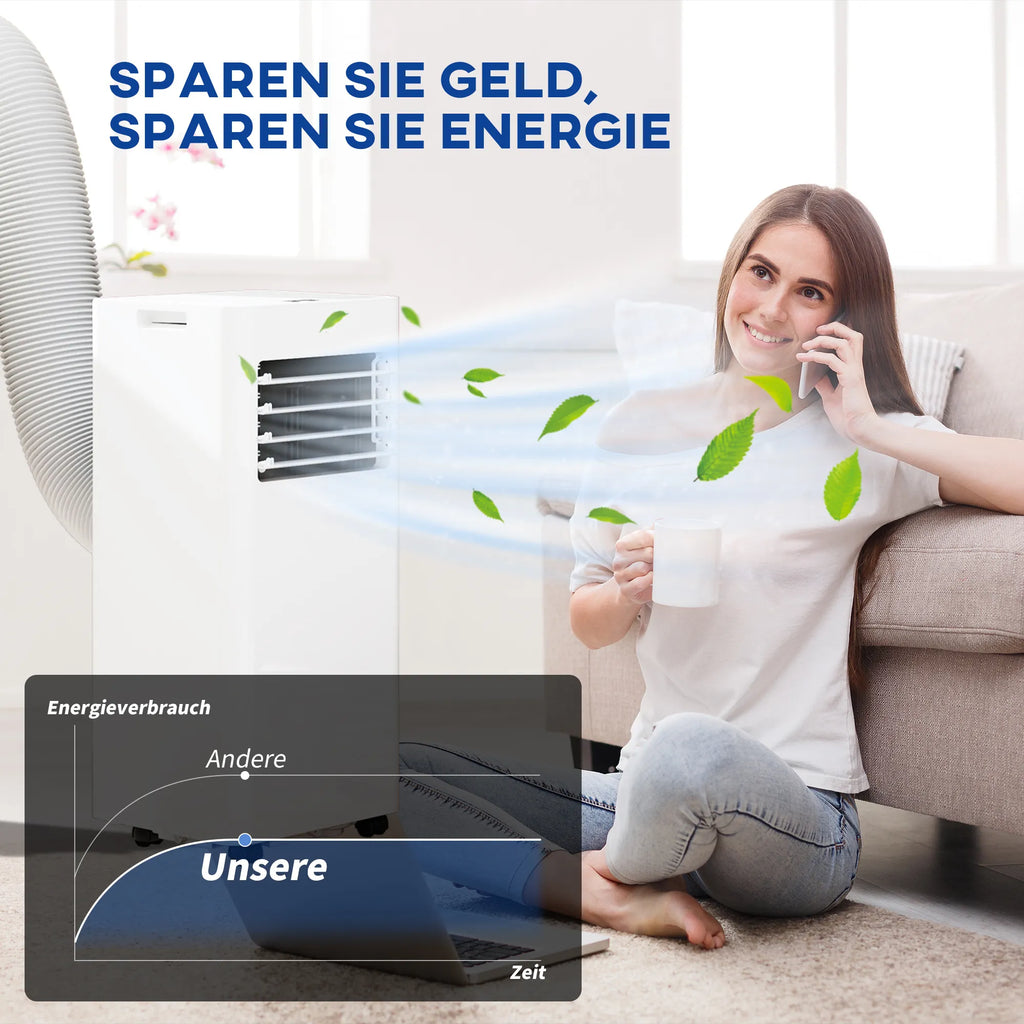 Mobilus oro kondicionierius 3-in-1, 9000 BTU, 28 m², baltas