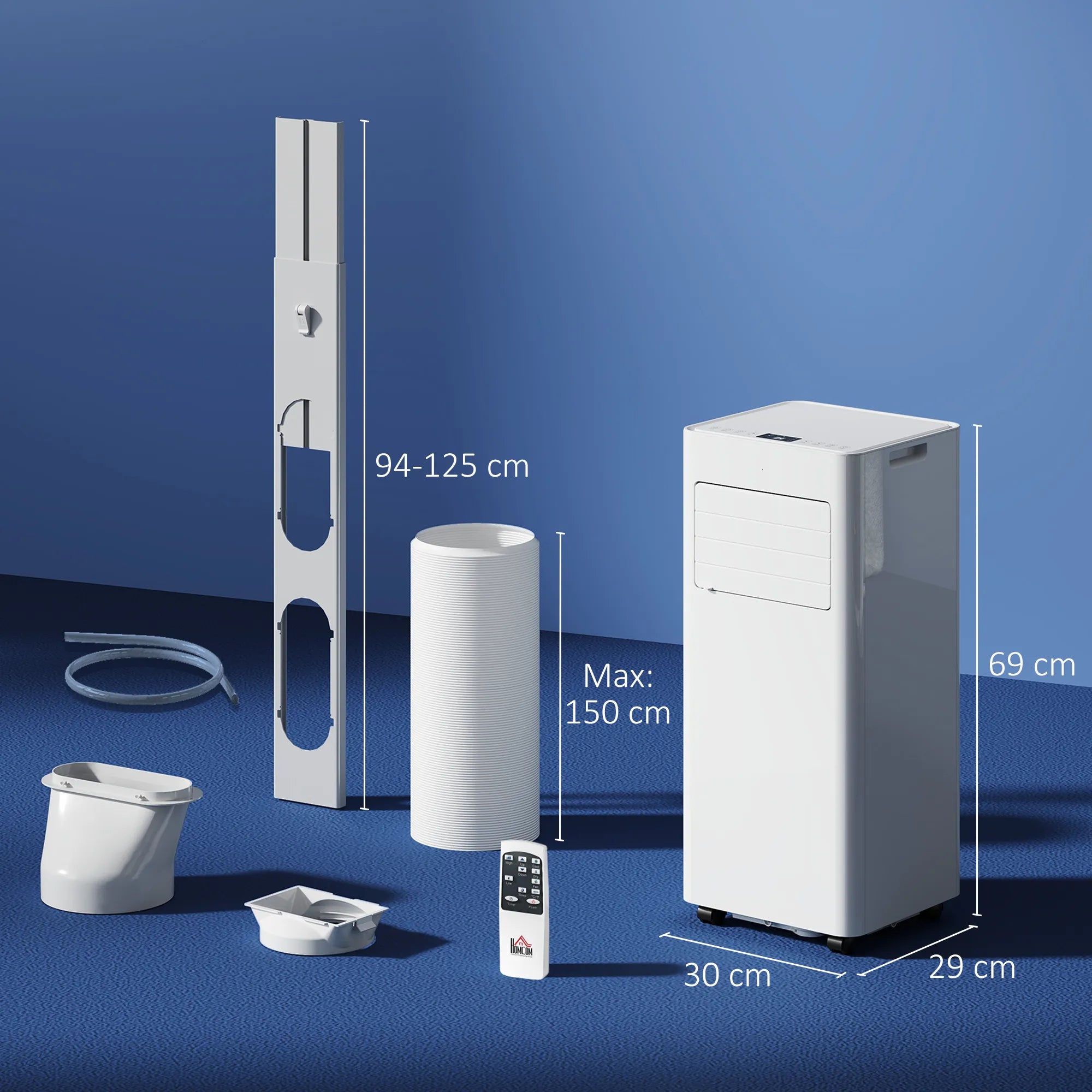 Mobilus oro kondicionierius 3-in-1, 9000 BTU, 28 m², baltas