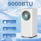 9000 BTU galios kondicionierius vaizduojamas ledinio kraštovaizdžio fone