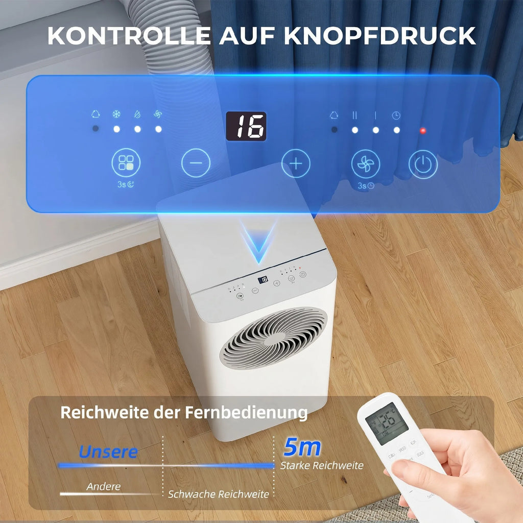 Mobilus oro kondicionierius 9000 BTU, 4-in-1, baltas