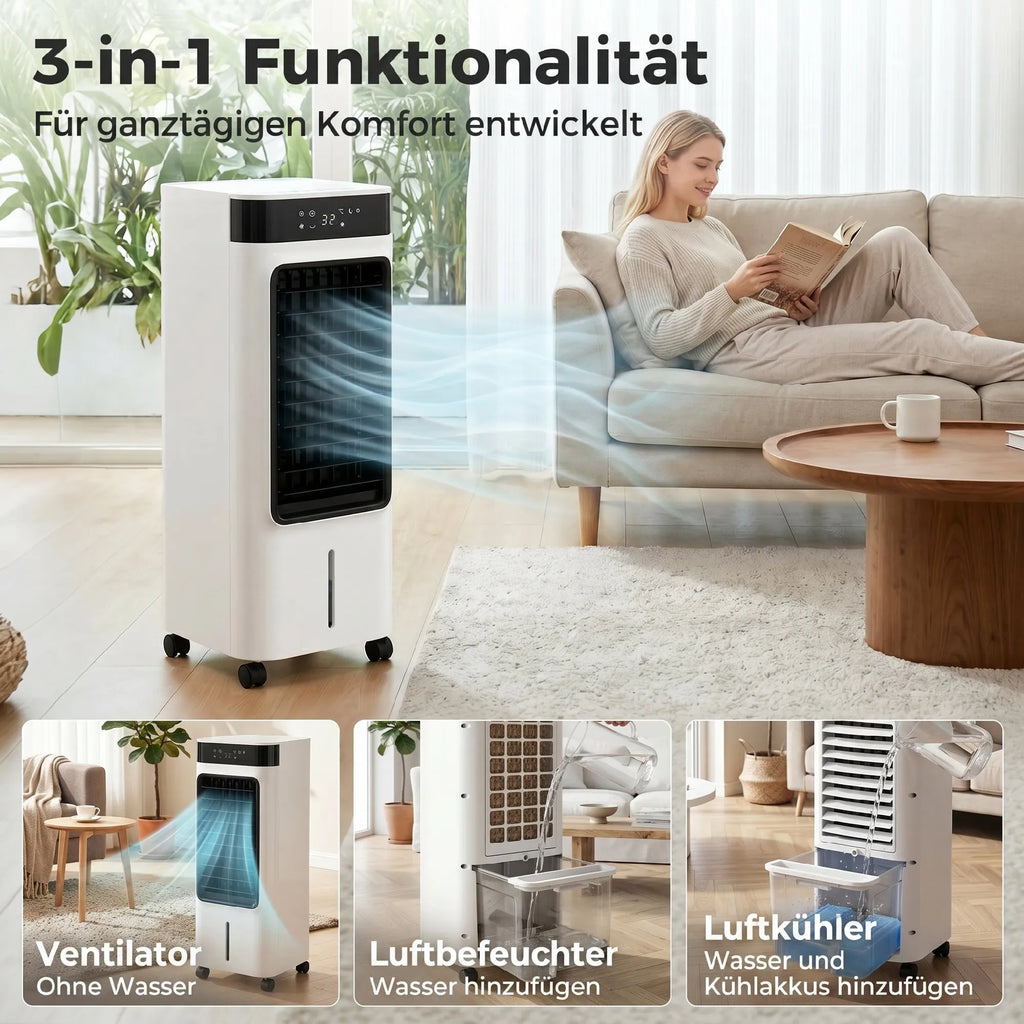 Mobilus oro vėsintuvas, 3-in-1 su 7 l talpos bakeliu, baltas