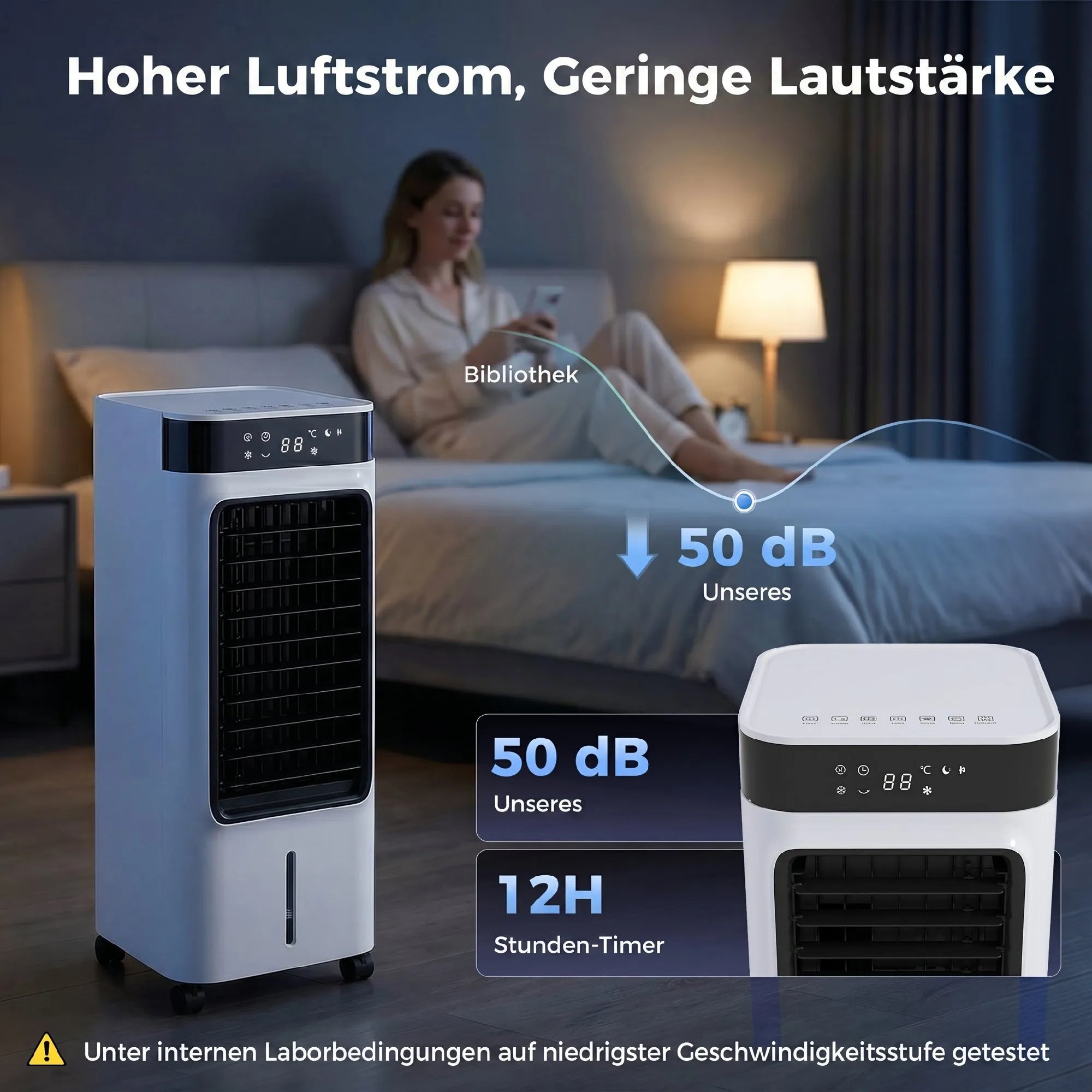 Mobilus oro vėsintuvas, 3-in-1 su 7 l talpos bakeliu, baltas