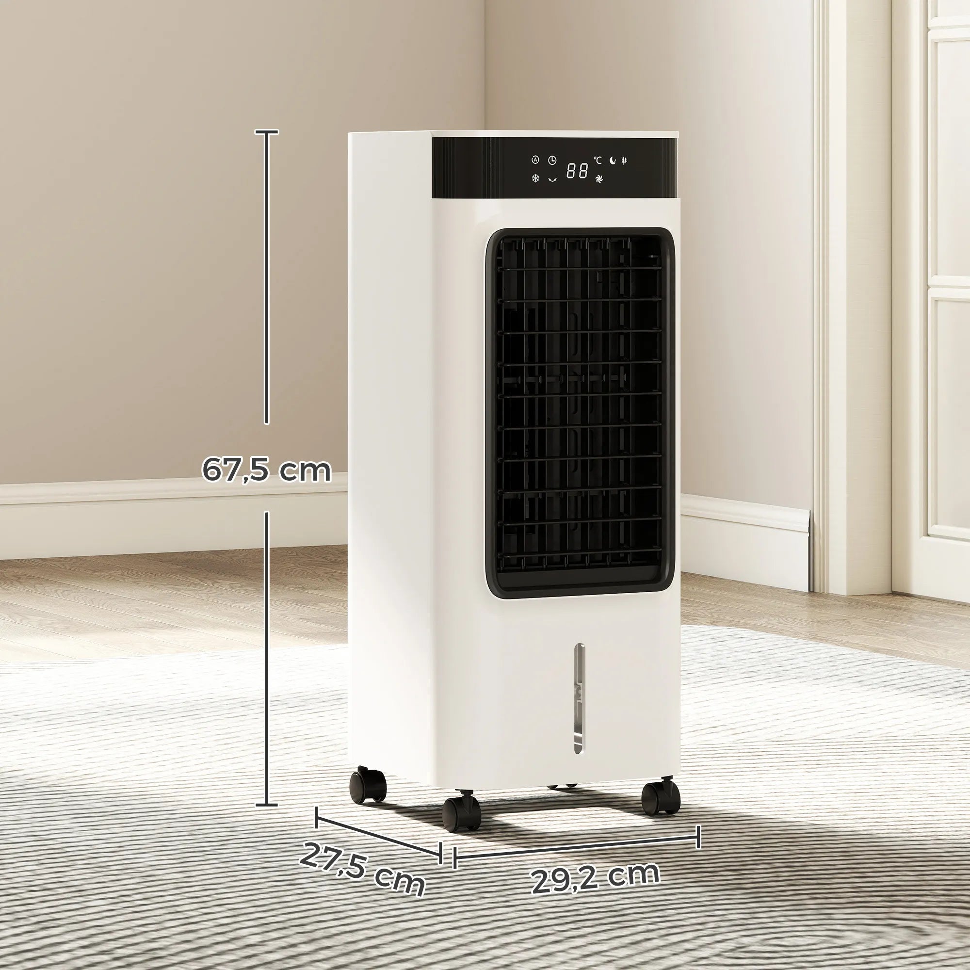 Mobilus oro vėsintuvas, 3-in-1 su 7 l talpos bakeliu, baltas