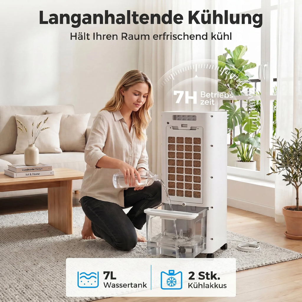 Mobilus oro vėsintuvas, 3-in-1 su 7 l talpos bakeliu, baltas
