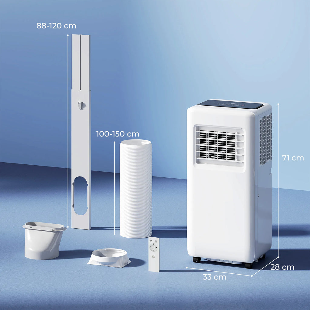 Mobilus oro vėsintuvas, 9000 BTU, su nuotolinio valdymo pulteliu, baltas