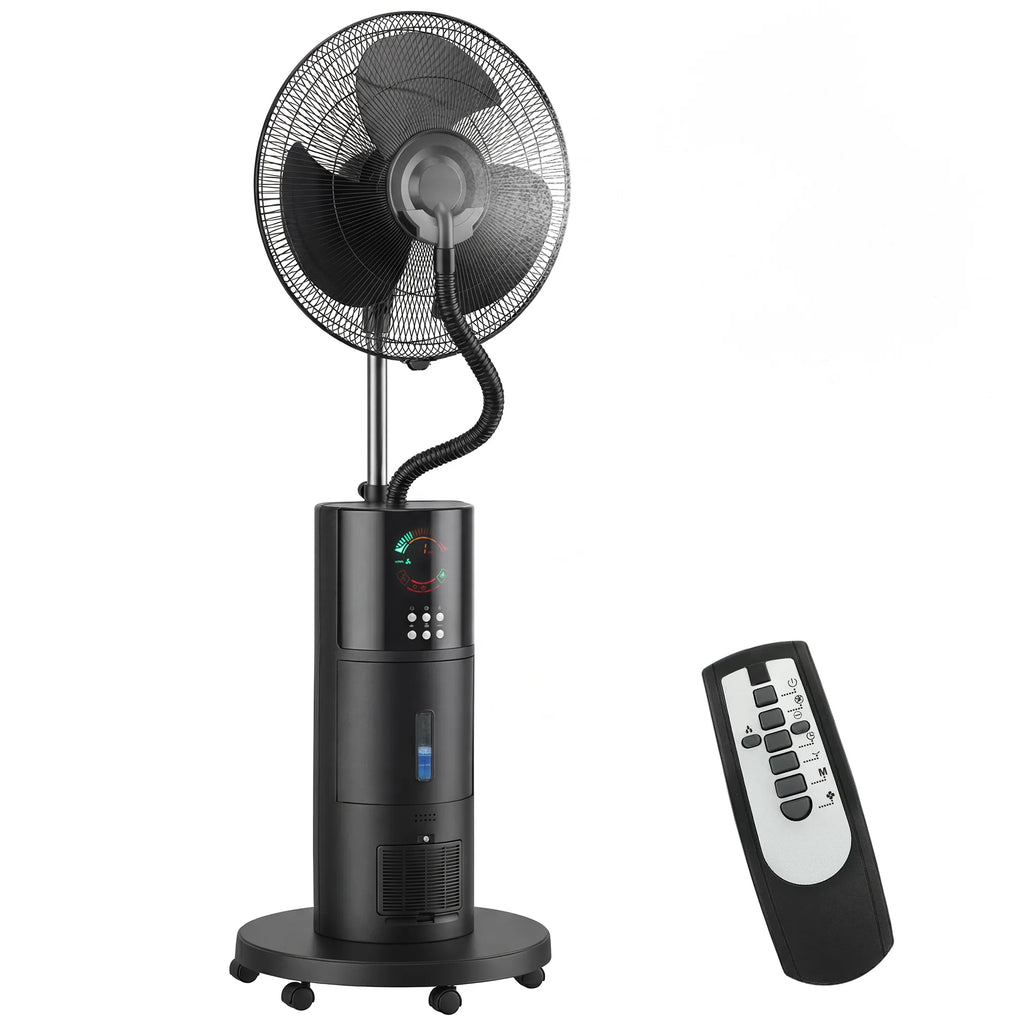 Mobilus ventiliatorius 4-in-1, su drėkinimu, 2,3 l talpa, 100 W, juodas su ratukais