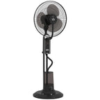 Mobilus ventiliatorius su drėkinimo funkcija, 75W, su nuotolinio valdymo pulteliu, juodas