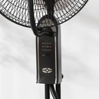 Mobilus ventiliatorius su drėkinimo funkcija, 75W, su nuotolinio valdymo pulteliu, juodas