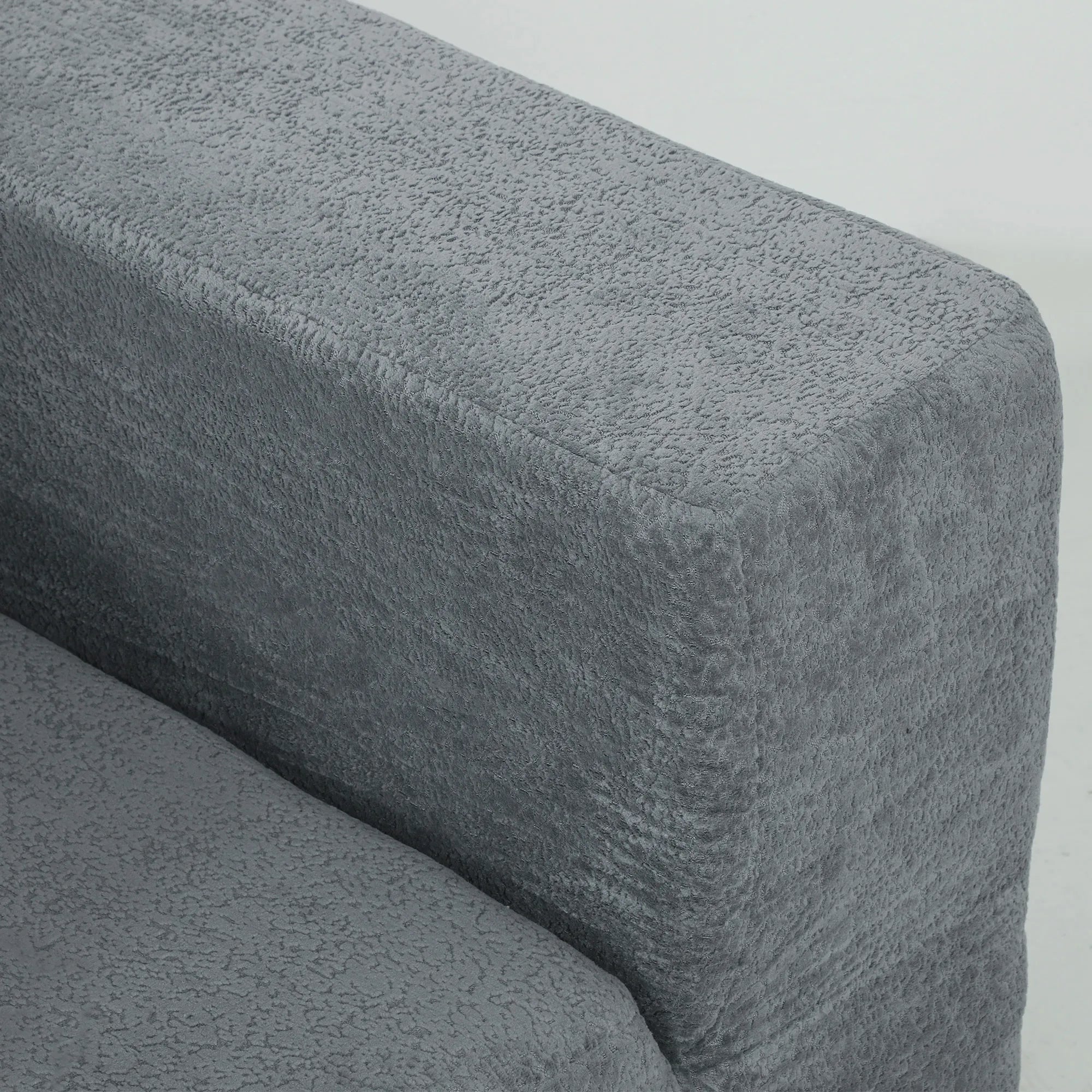 Modulinė kampinė sofa, 6 dalių, tamsiai pilka