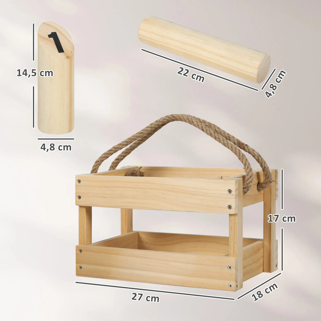 Kėglio ir dėžės matmenų schema centimetrais