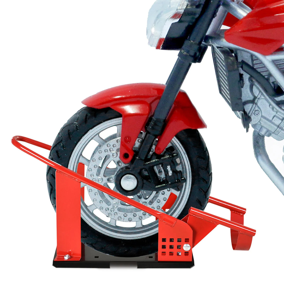 Motociklo stovas priekiniam 80–155 mm ratui, reguliuojamas, iki 450 kg