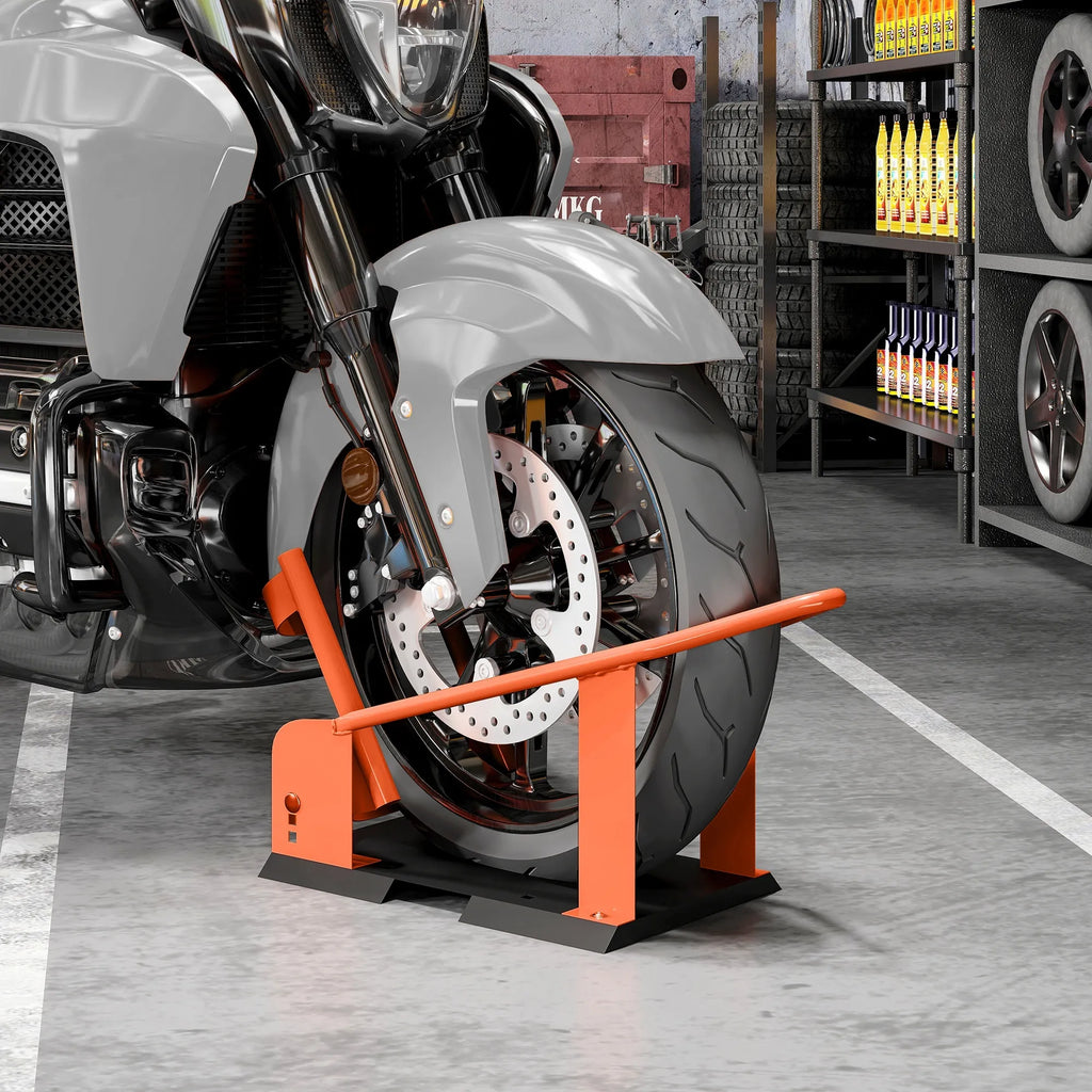 Motociklo stovas priekiniam ratui 15-21", reguliuojama motociklo atrama iki 816,5 kg,