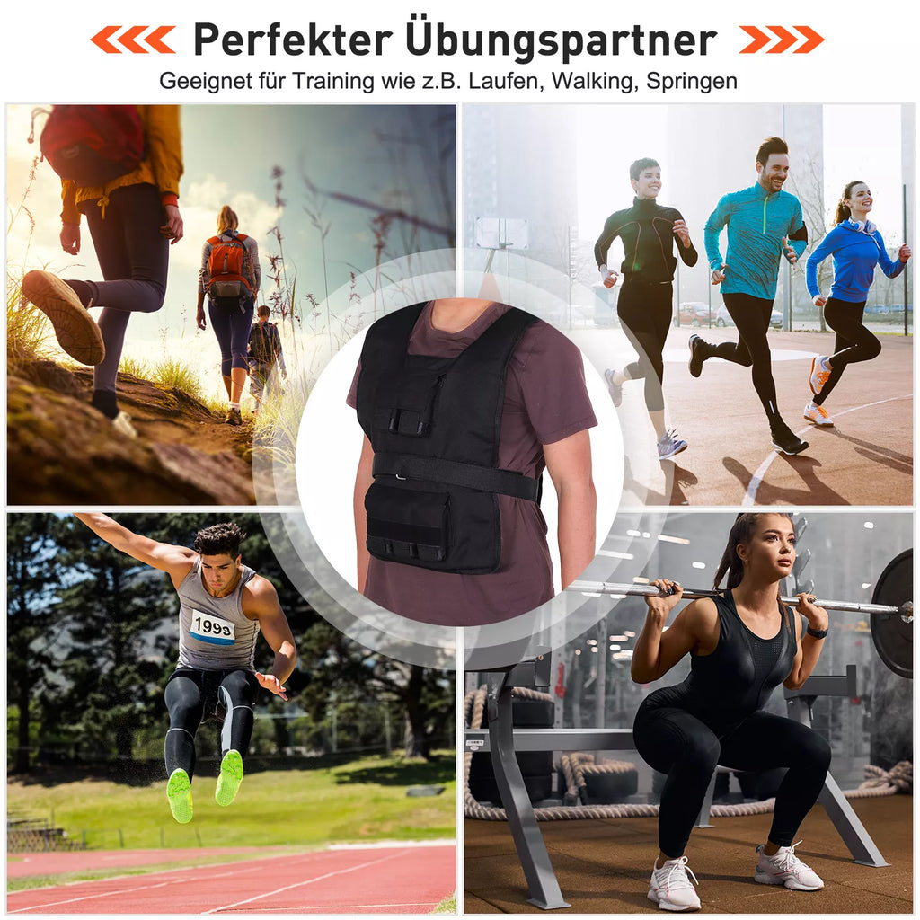 Svorio liemenė 15 KG / 20 KG / 30 KG reguliuojama treniruočių liemenė su išimamais svoriais Bėgimo liemenė moterims ir vyrams raumenų auginimui, jėgos treniruotėms, bėgimui, fitnesui, kryžminiam treniravimui
