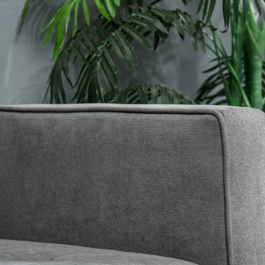 Miegamoji sofa 3 vietų, miegamoji sofa, audinio sofa su miegojimo funkcija, lova-sofa su reguliuojamu kampu, vintažinė, eukalipto mediena, medvilnė, pilka