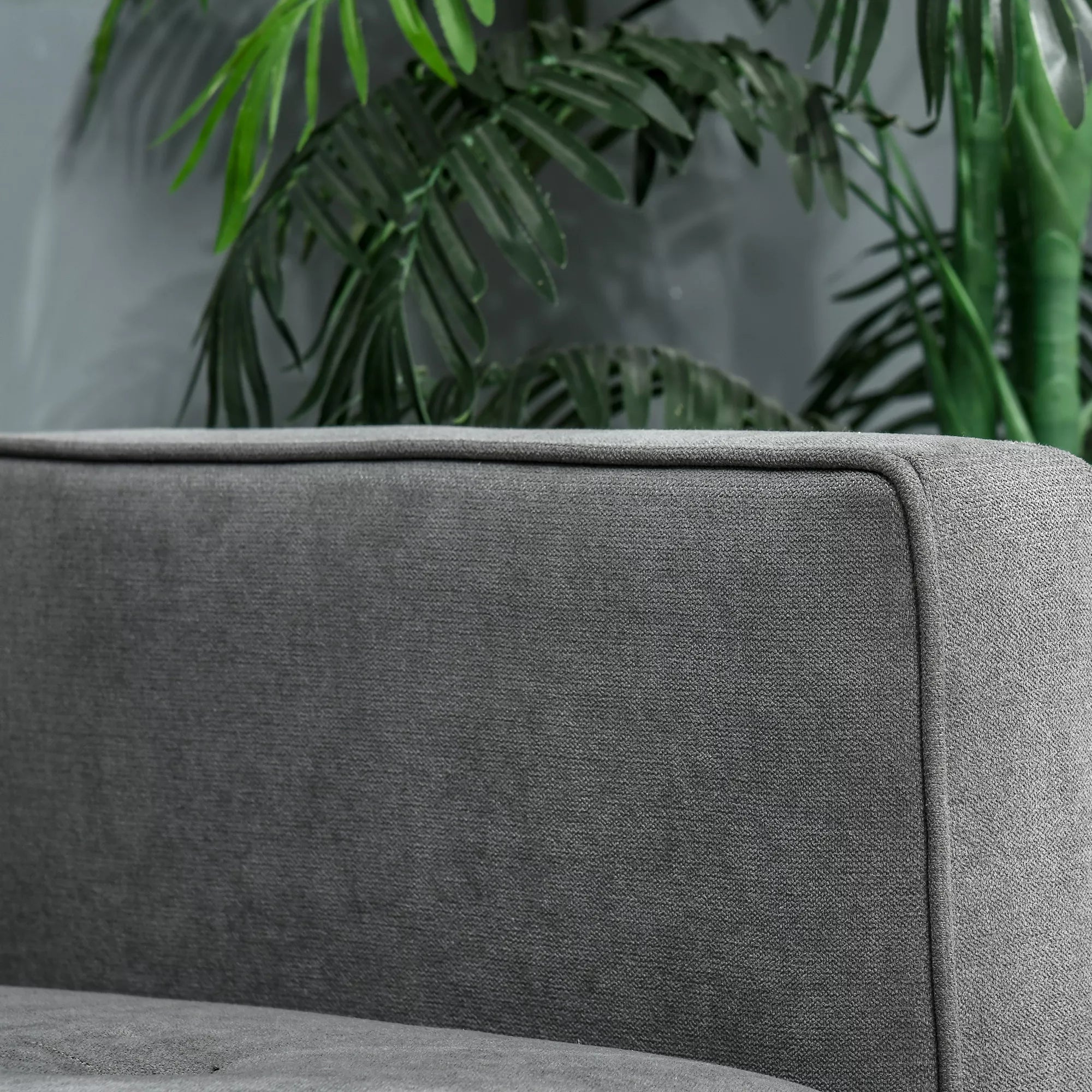 Miegamoji sofa 3 vietų, miegamoji sofa, audinio sofa su miegojimo funkcija, lova-sofa su reguliuojamu kampu, vintažinė, eukalipto mediena, medvilnė, pilka