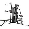 Multifunkcinė jėgos stotis, treniruoklis su svoriais iki 120 kg, juoda