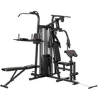Multifunkcinė jėgos stotis, treniruoklis su svoriais iki 120 kg, juoda