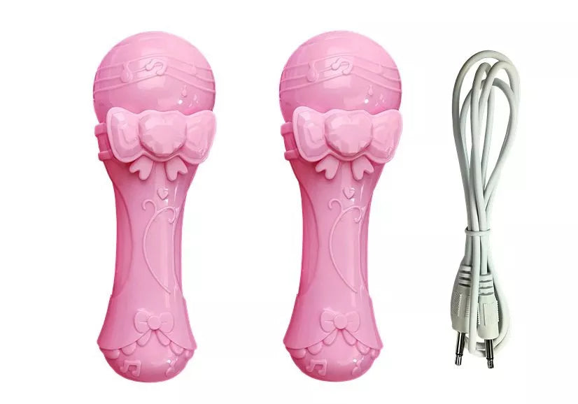 Muzikinis žaislas mikrofonas su stovu Happy Girls Music Box, 3+