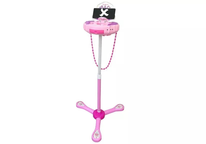 Muzikinis žaislas mikrofonas su stovu Happy Girls Music Box, 3+