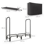 Malkų stovas, 0,33 m³, su nešimo krepšiu ir dangčiu, metalinis rėmas, iki 150 kg, 120 x 36 x 99 cm, juodas