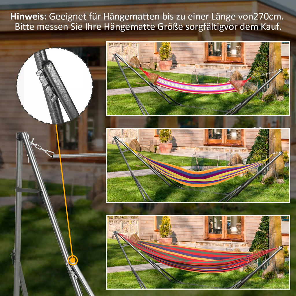 2-in-1 hamako stovas, atsparus atmosferos poveikiui, skalbinių džiovinimo stovas, 290 cm x 92 cm x 88 cm, juodas