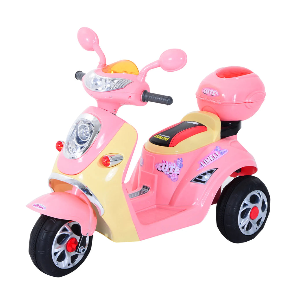 Vaikiškas elektrinis motociklas, 3–5 metų vaikams, rožinis