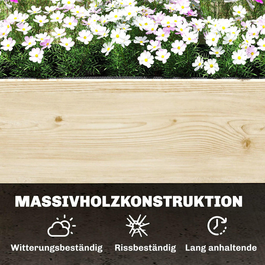 Pakopinė pakelta medinė lysvė su grotelėmis 108x62x120 cm natūrali eglė