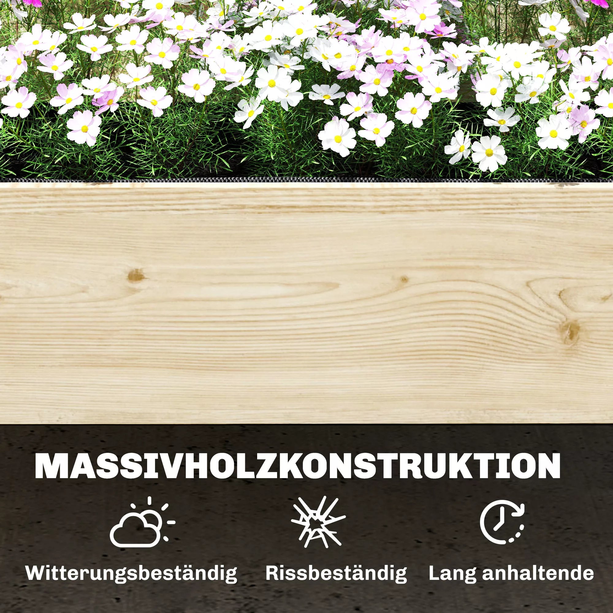 Pakopinė pakelta medinė lysvė su grotelėmis 108x62x120 cm natūrali eglė