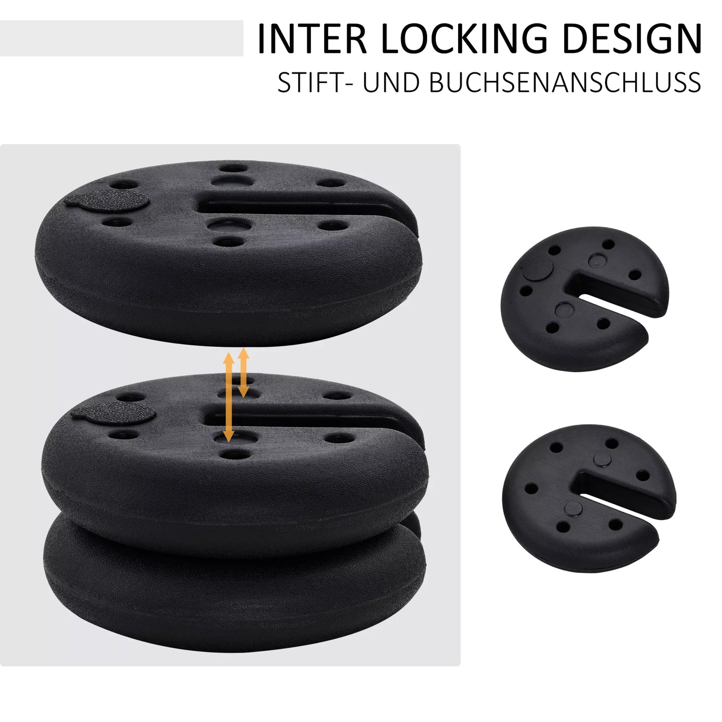 Paviljonų stovas 4 vnt. Svoris vakarėlių palapinei, paviljonų svoris, užpildomas iki 5 kg. Svoris paviljonui, paviljonų svoriai Ø25 x 6 cm Juodas