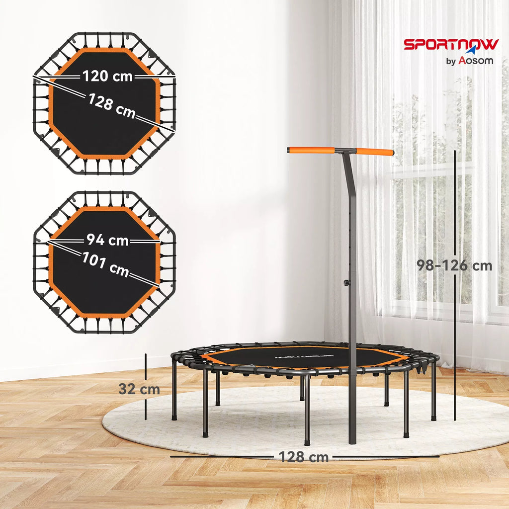 Fitneso batutas su reguliuojama rankena, iki 200 kg, juodas/oranžinis
