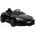 Vaikiškas automobilis, elektrinis automobilis, „Audi“ licencijuotas, su saugos diržu, nuotolinio valdymo pultu, apšvietimu, juodos spalvos, 103 x 58 x 41 cm