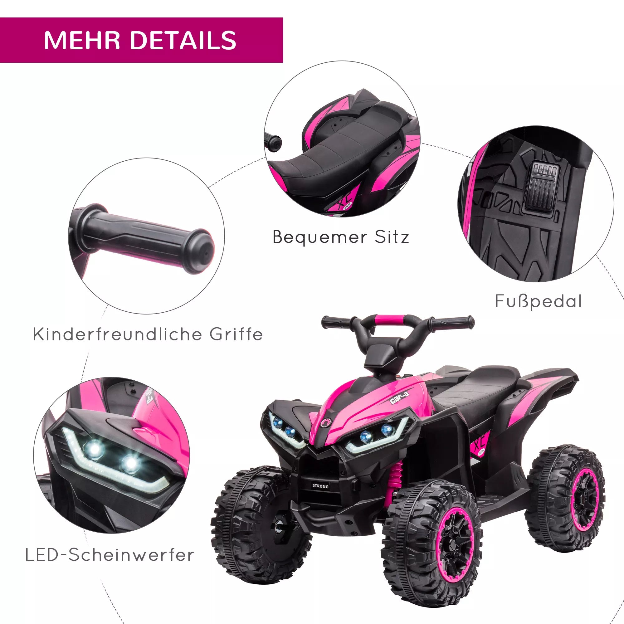 Keturratis su piktogramomis apie sėdynę, pedalą ir žibintą