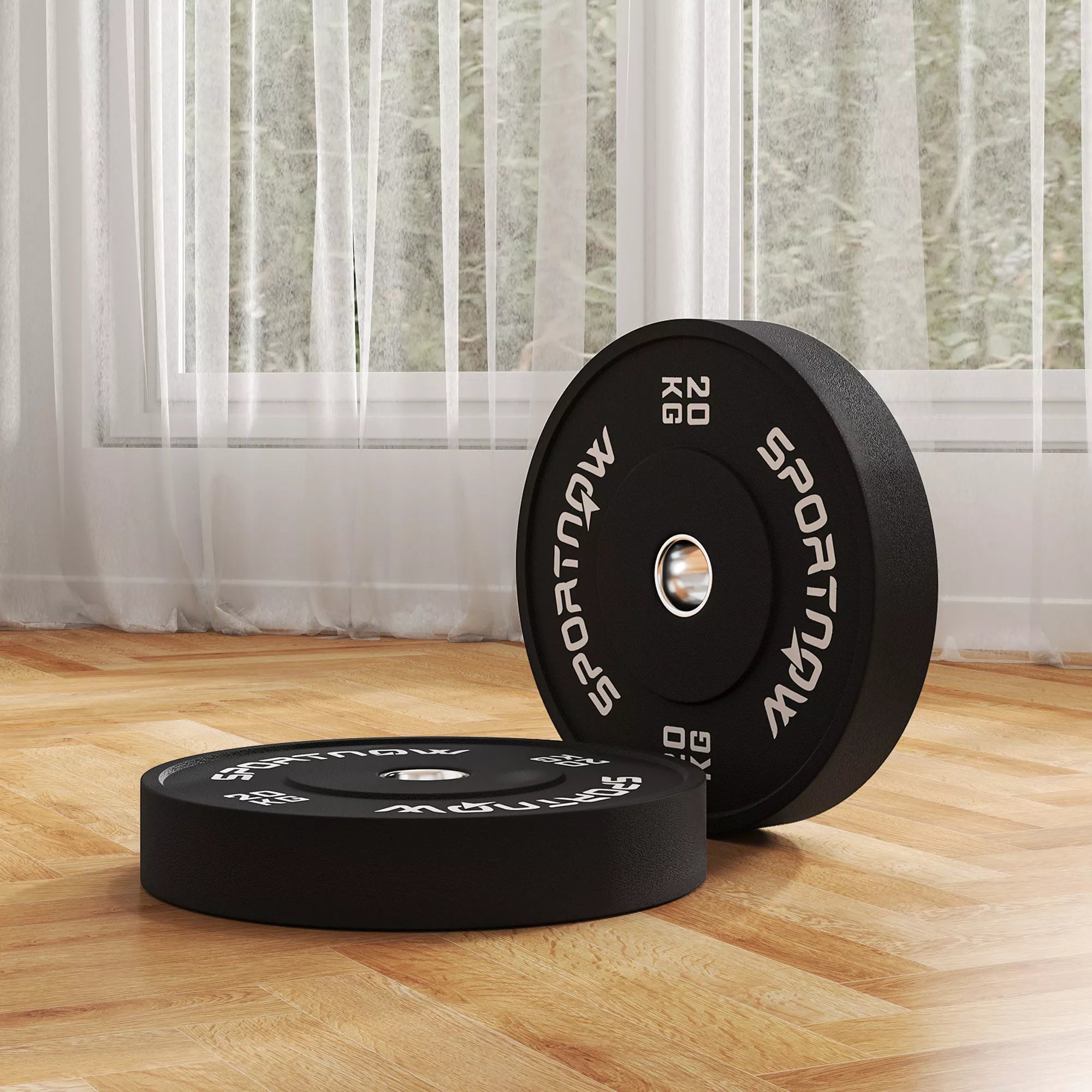 Svorių plokštelės 2 x 20 kg, olimpinio standarto, juodos