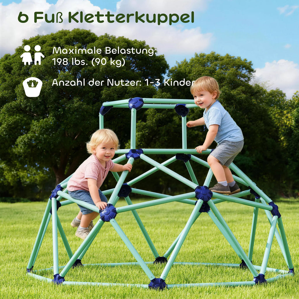Lauko laipiojimo kupolas vaikams nuo 3 iki 8 metų, atspari UV spinduliams sodo karstyklė, plastikas, 182,5x182,5x90 cm, mėlyna