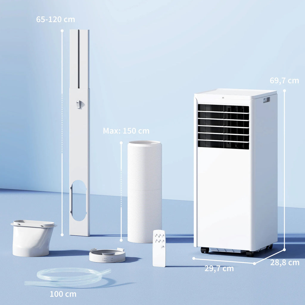 Nešiojamas oro kondicionierius 7000 BTU 4-in-1 vėsinimo funkcija