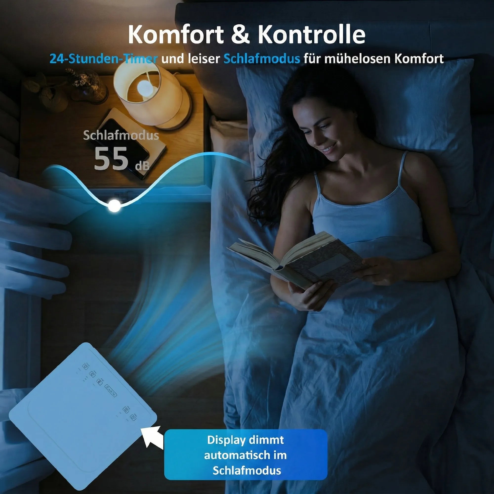 Nešiojamas oro kondicionierius 7000 BTU 4-in-1 vėsinimo funkcija