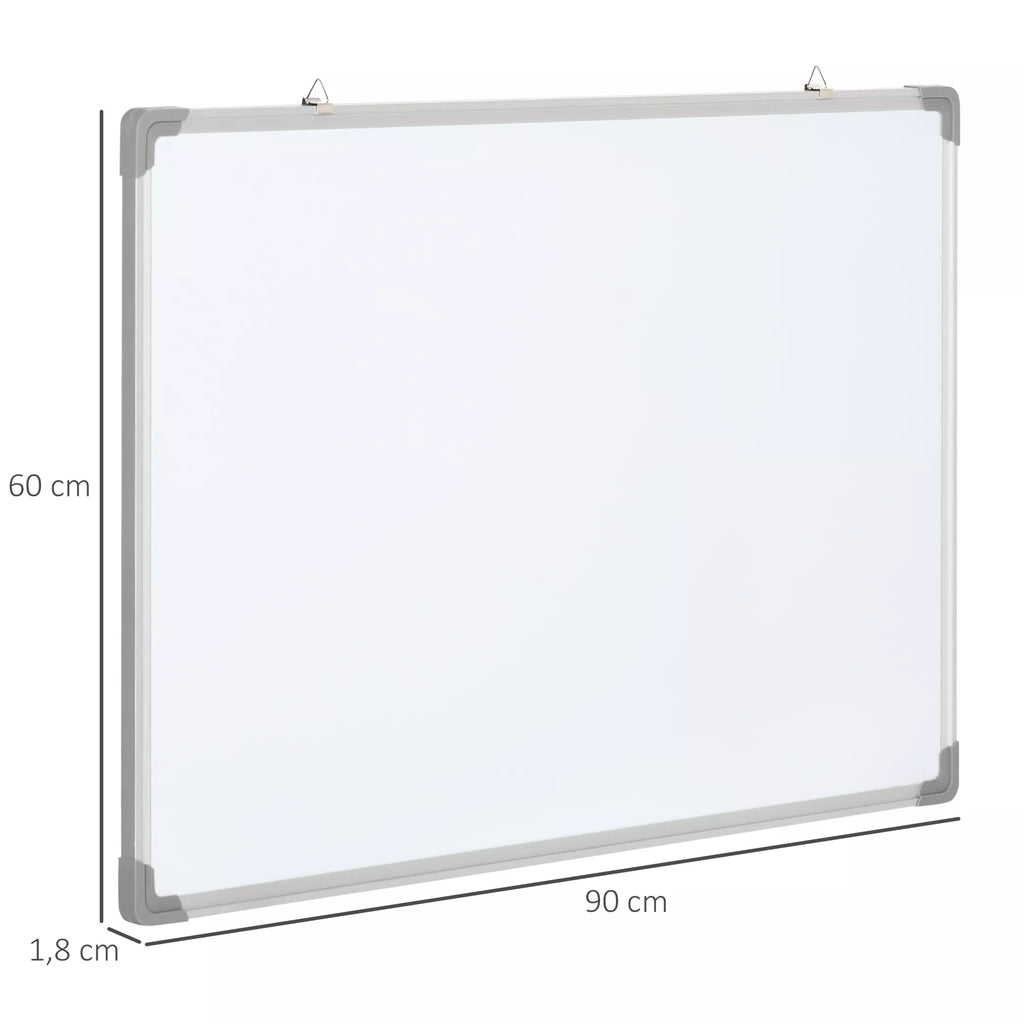 Balta lenta, magnetinė lenta, užrašų lenta, įskaitant priedus, 4 rašikliai, 1 kempinė, 10 magnetai, balta + sidabrinė