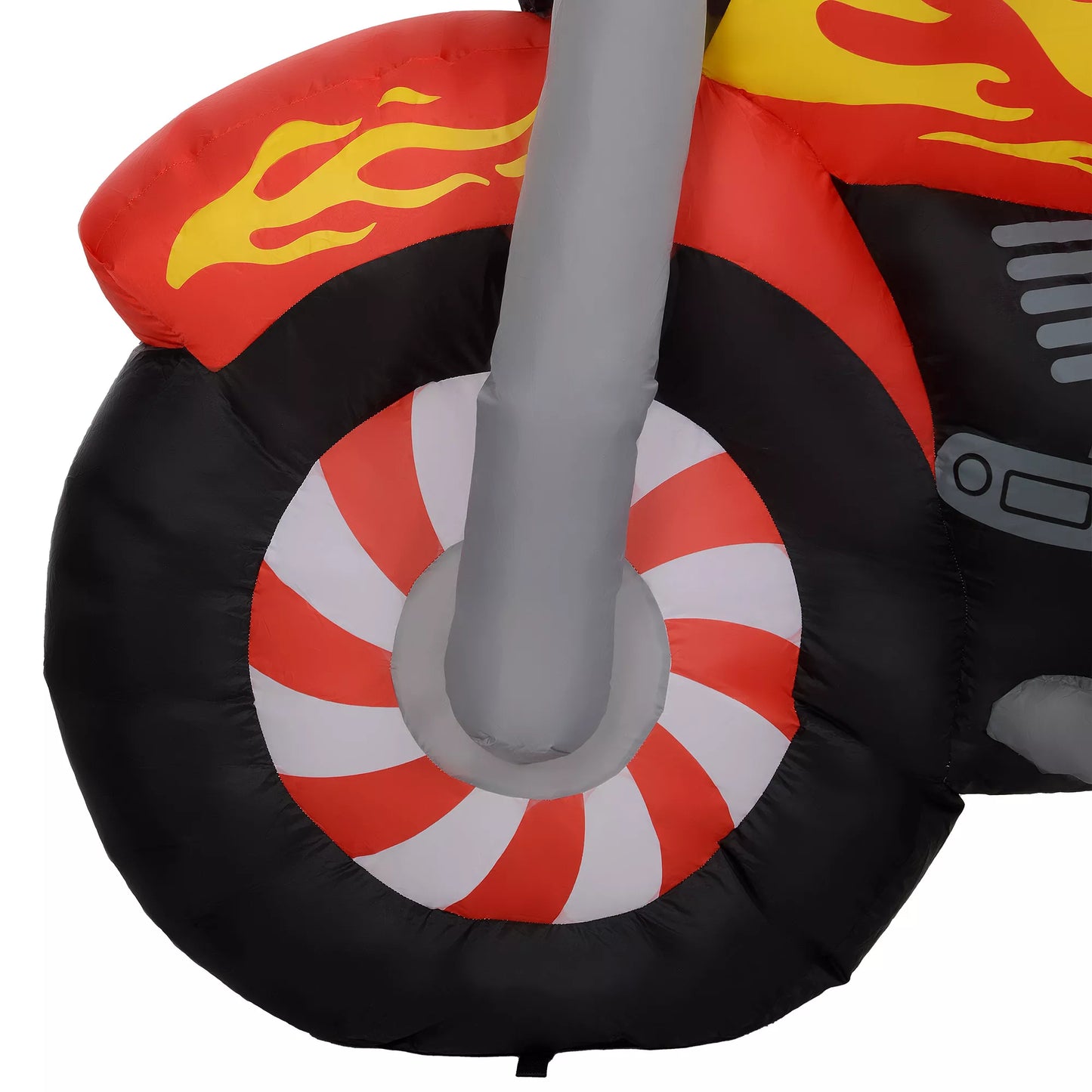 Kalėdų Senelis ant motociklo, sodo dekoracija, LED, pripučiamas, atsparus oro sąlygoms, 180 x 95 x 170 cm