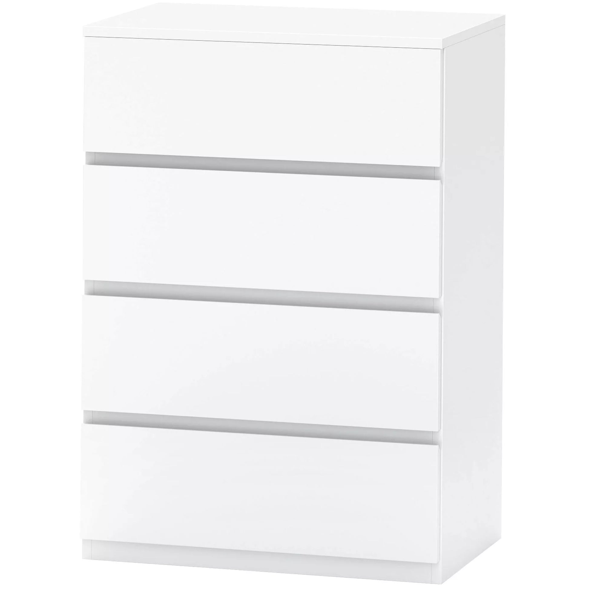 Komoda, 4 stalčiai, 55 cm x 33 cm x 80 cm, balta