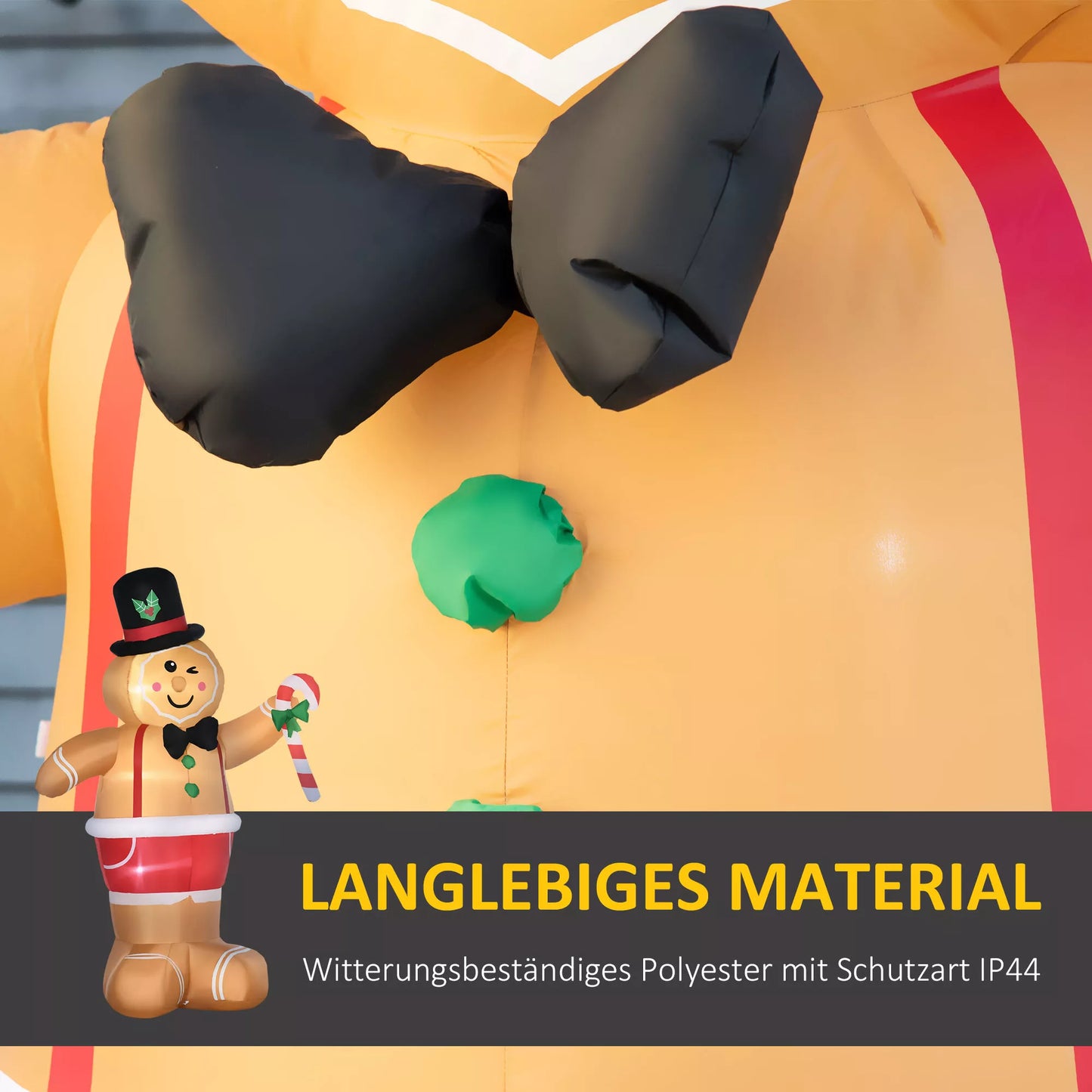 Outsunny Pripučiamas meduoliukas, 2 m, su pūstuvu, daugiaspalvis