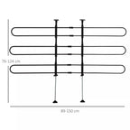 Automobilio pertvaros schema su matmenimis 89–150 ir 76–124 cm