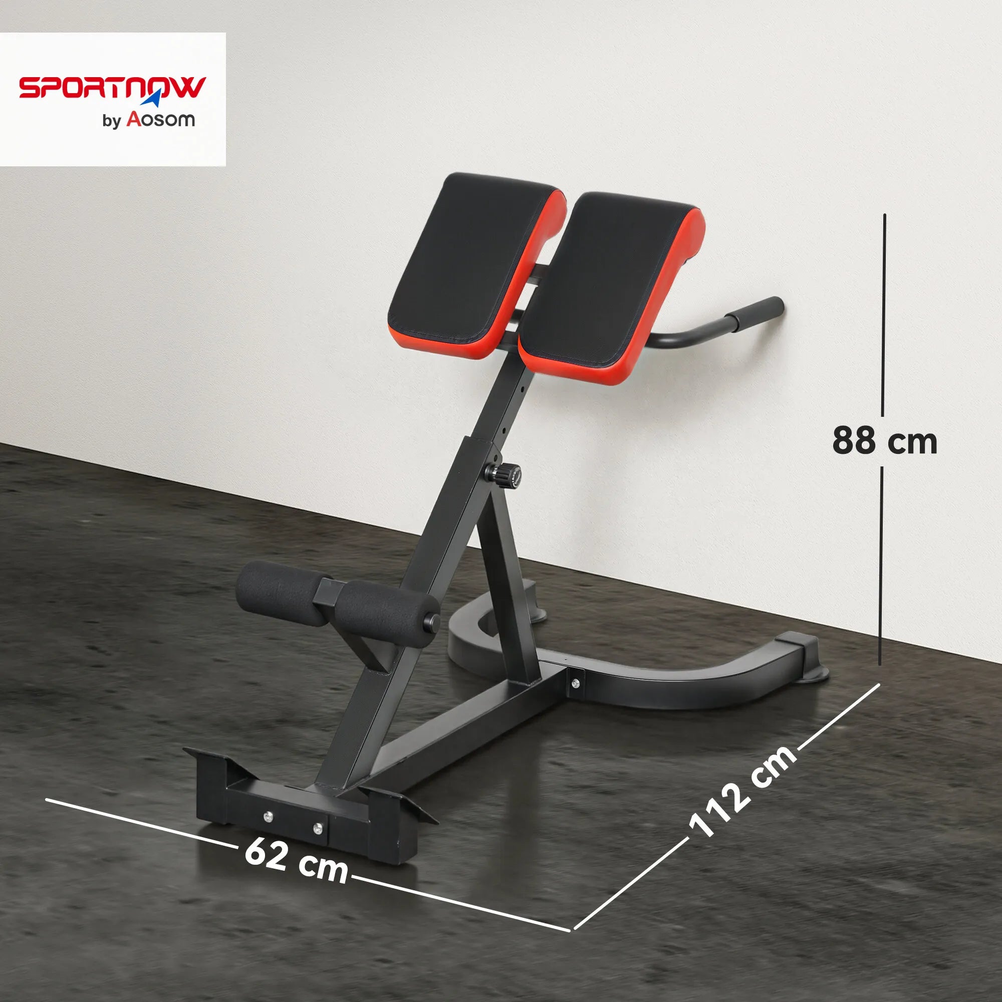 Nugaros treniruoklis reguliuojamas iki 120 kg, raudonai juodas