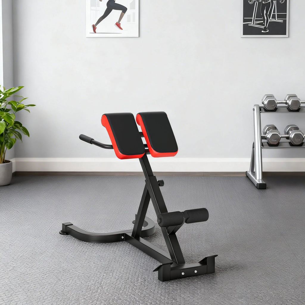 Nugaros treniruoklis reguliuojamas iki 120 kg, raudonai juodas