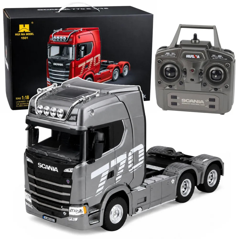 Nuotoliniu būdu valdomas RC vilkikas Scania Huina 1501, 1:18