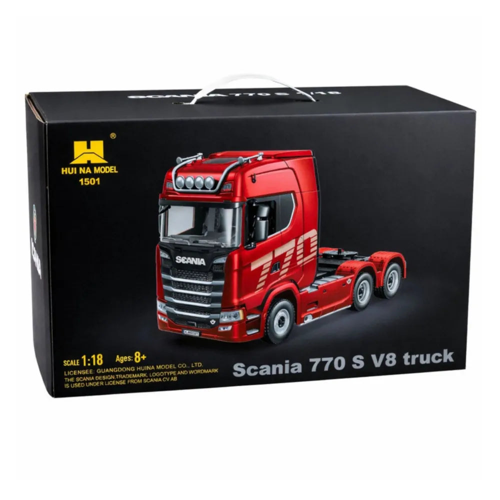 Nuotoliniu būdu valdomas RC vilkikas Scania Huina 1501, 1:18