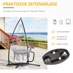 Stovas kabančiam krėslui, stabilios x-formos, metalas, iki 120kg, juodas